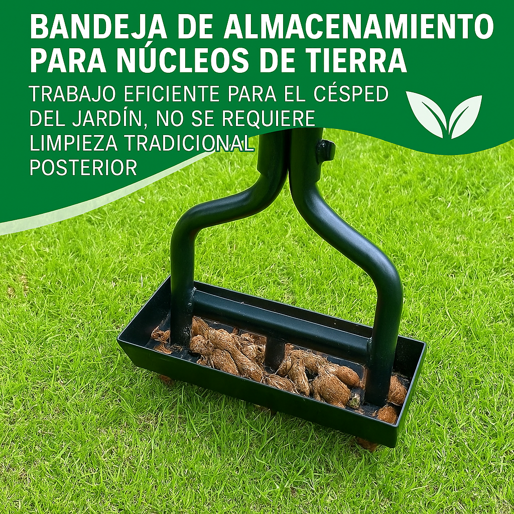 Aireador DD2986 – Césped perfecto, suelo aireado, con bandeja recolectora de zanahorias